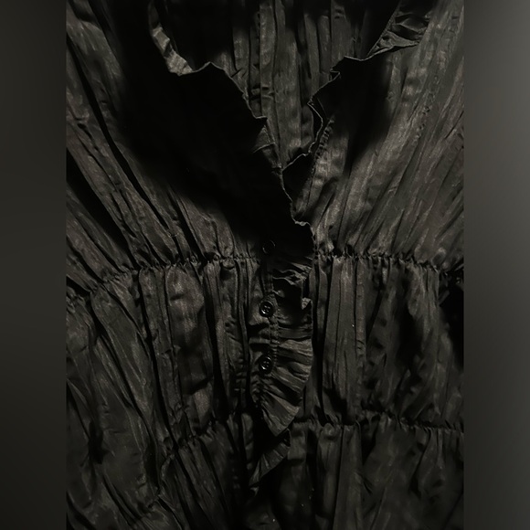 Zara Ruffled Black Top - Picture 4 of 7